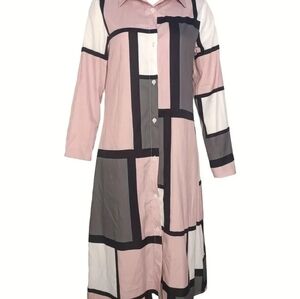 Color Block Shirt Dress